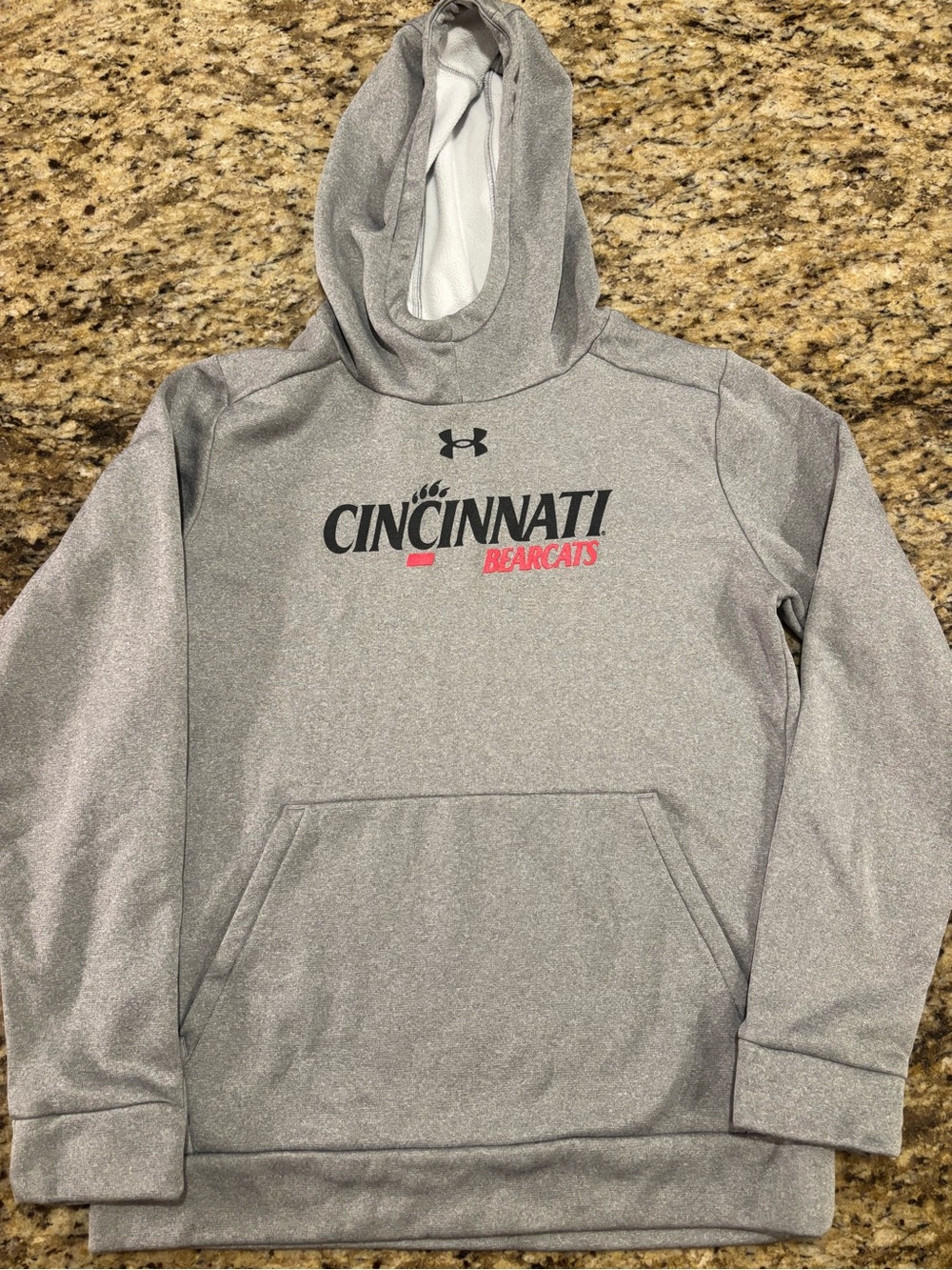 Under Armour Youth Large Gray Cincinnati Bearcats Pullover Hoodie